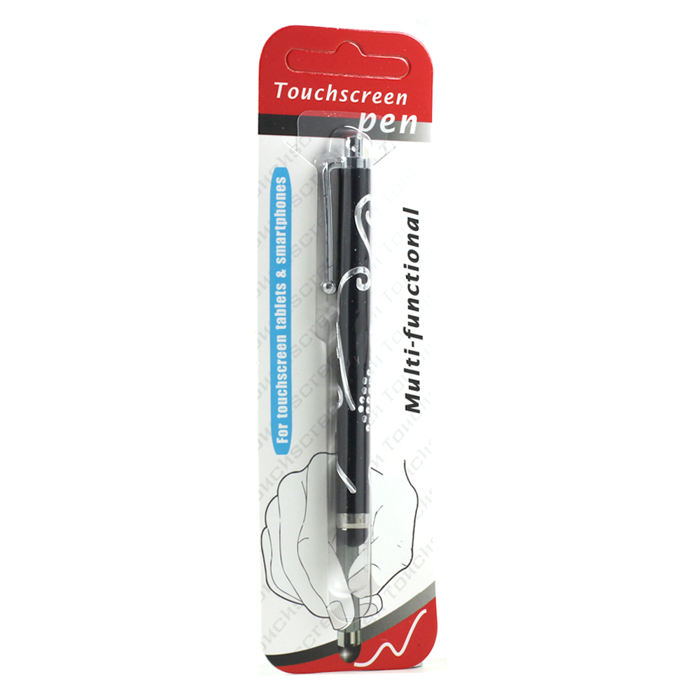 GLITTER Diamond Slim Stylus Touch Pen (Black)